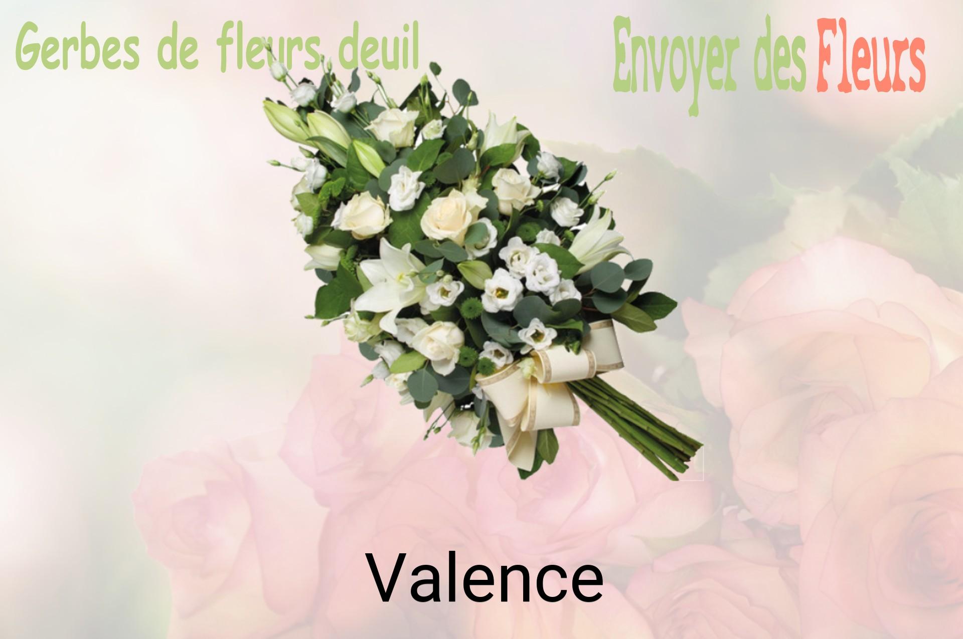 Gerbe de fleurs de deuil livrée à Valence
